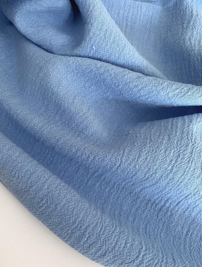 Крапива фактурная с хлопком "Голубая" 110г/м