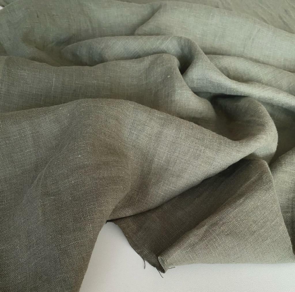 Лён "Эвкалипт"с эффектом мятости (crush)