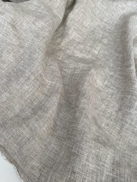 Лён с вискозой "Натуральный льняной" с эффектом мятости (crush)