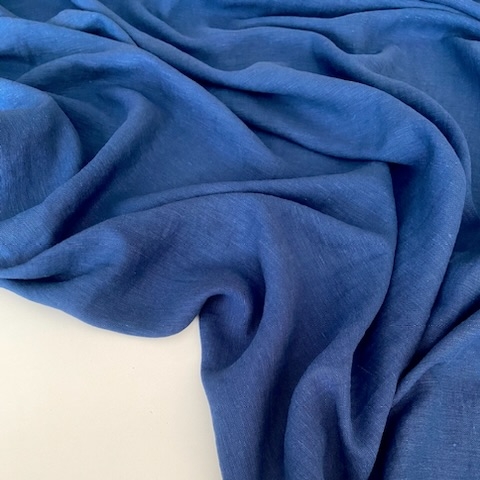 Лён с вискозой "Джинс" с эффектом мятости (crush)