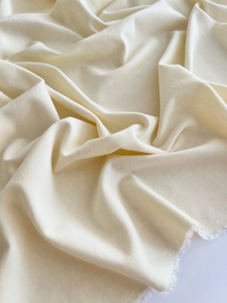 Трикотаж тенсель с шерстью "Молочный" 275г