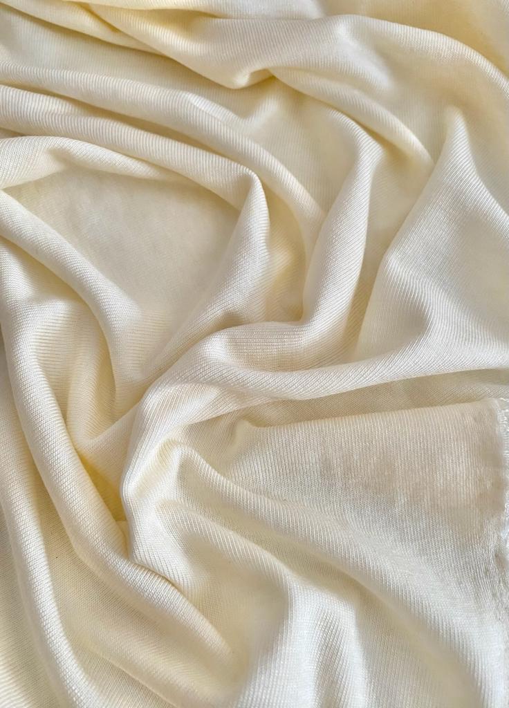 Трикотаж тенсель с шерстью "Лимонный чизкейк"  180г