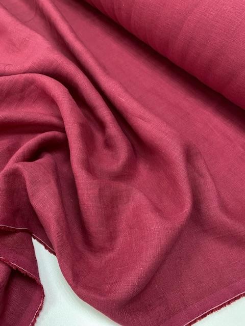 Лён "Клюква" с эффектом мятости (crush)