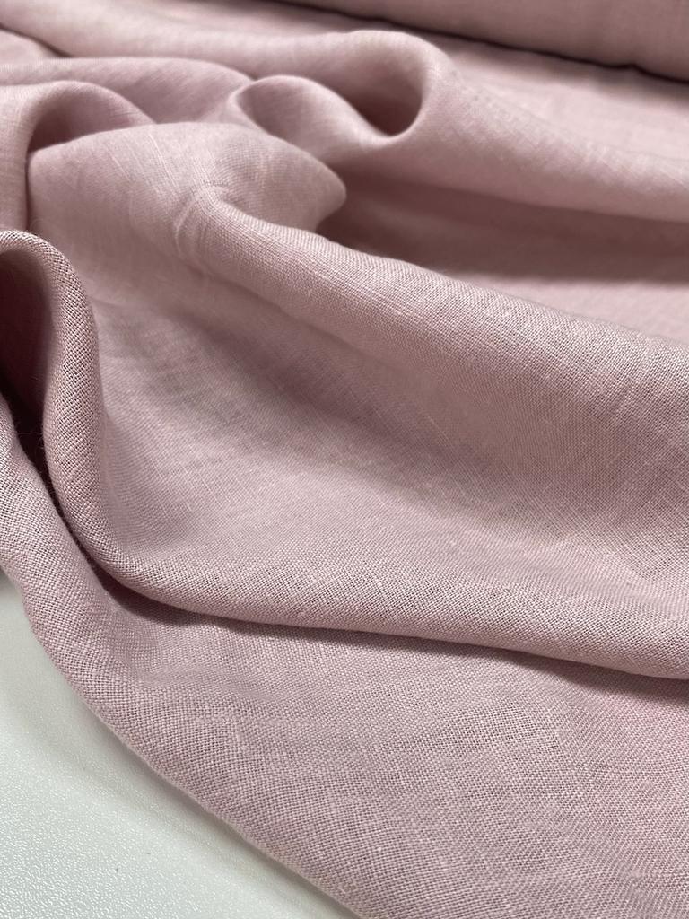 Лён "Пыльная роза" с эффектом мятости (crush)