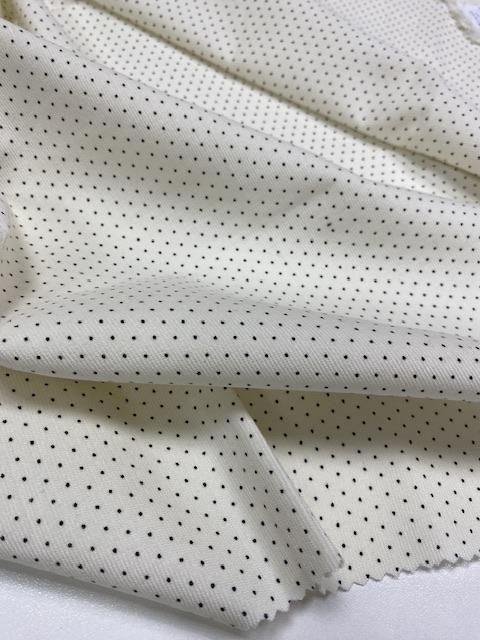 Отрез с дефектом Микровельвет с тенселем "Молочный горошек"- 0,75м