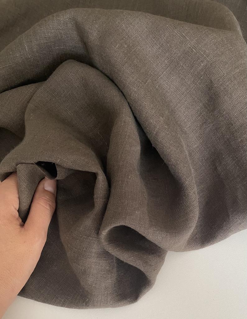 Отрезы Лён "Каменный мох" с эффектом мятости (crush) - 0,48м; 0,45м, 1,25м, 1,35м, 1,48м, 3,1м