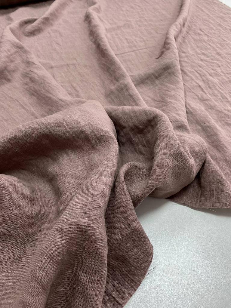 Отрез Лён "Тауп"с эффектом мятости (crush) - 0,75м, 0,7м, 1,7м, 2,35м, 2,4м