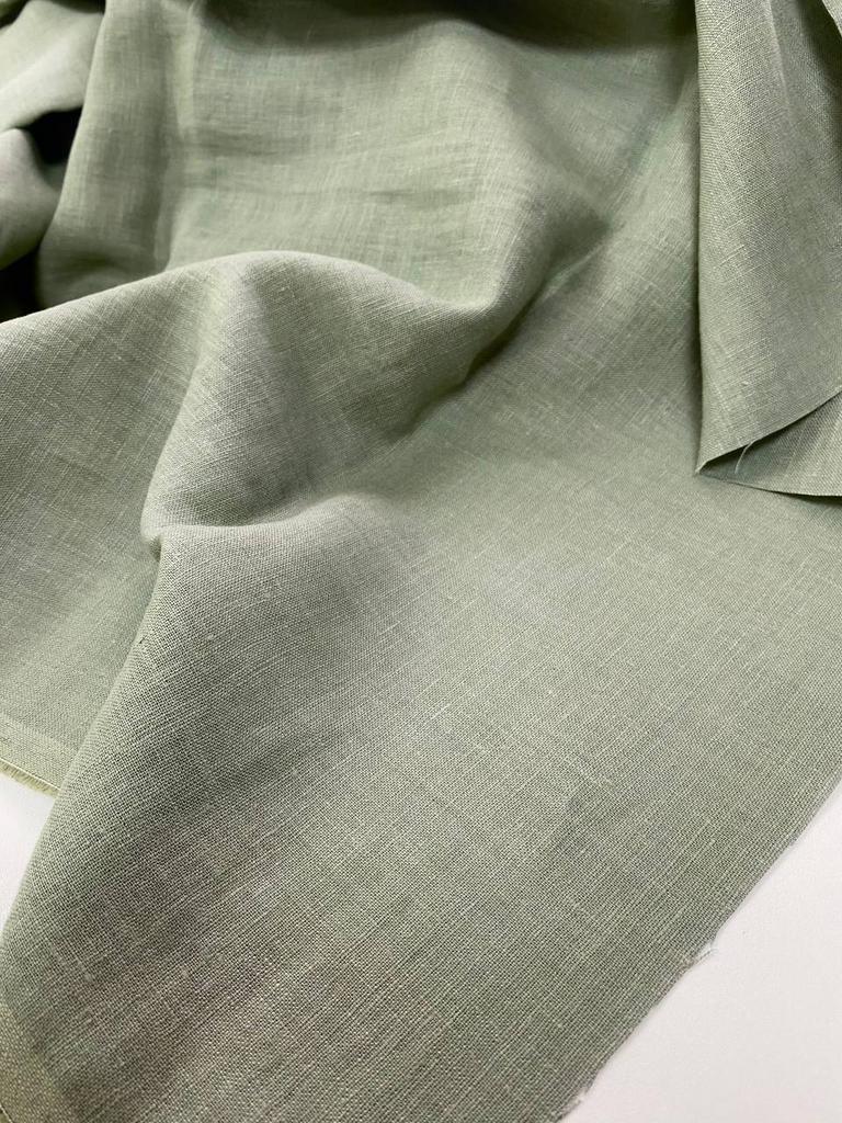 Отрезы  Лён "Эвкалипт"с эффектом мятости (crush) - 1,2м, 1,95м, 2,48м