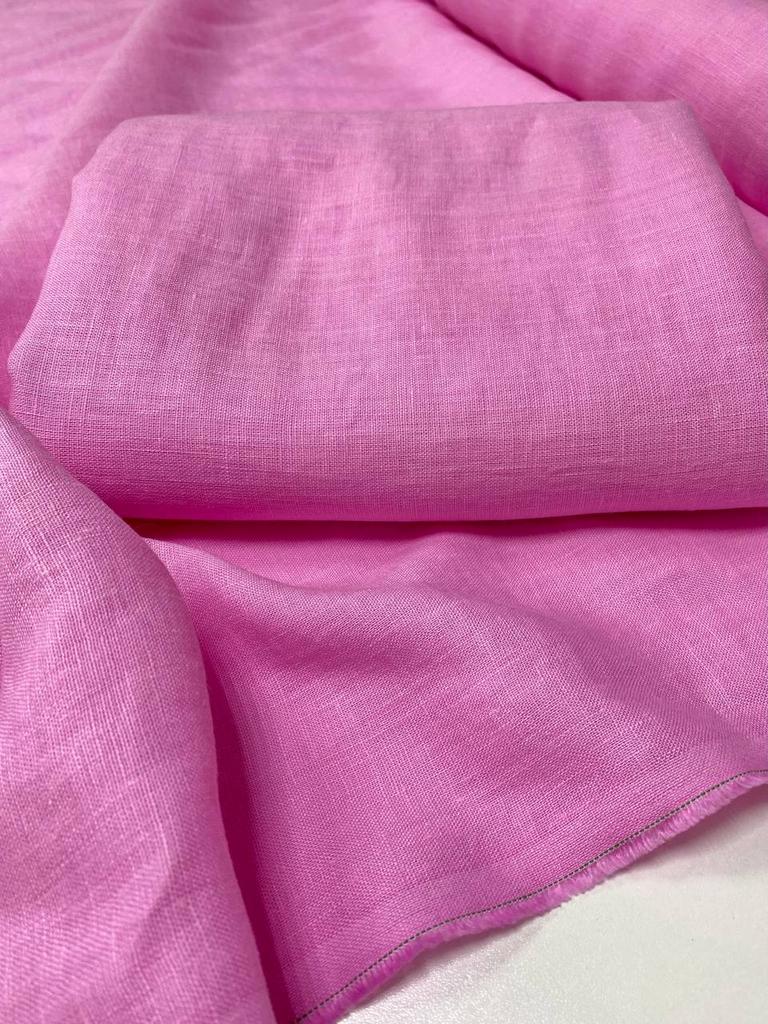 Отрез Лён "Розовая сказка"с эффектом мятости (crush) - 0,6м, 0,8м, 1,36м, 1,42м