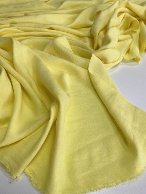 Отрез Лён с вискозой "Солнечный" с эффектом мятости (crush) - 0,8м