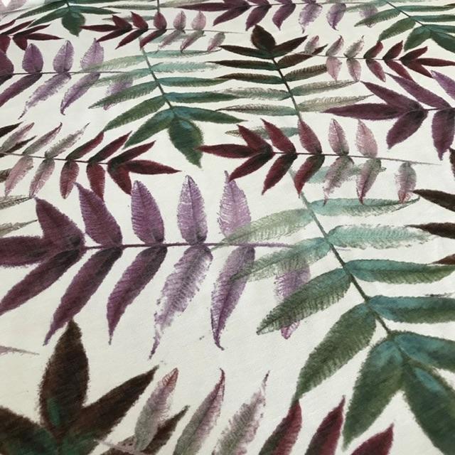 Отрез Льняная вуаль "Листья" - 1,15м, 0,85м