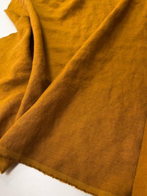 Отрезы Лён "Горчица"с эффектом мятости (crush) - 0,42м, 0,6м, 1,3м, 1,4м, 1,45м, 1,6м, 1,95м,1,78и, 0,4м