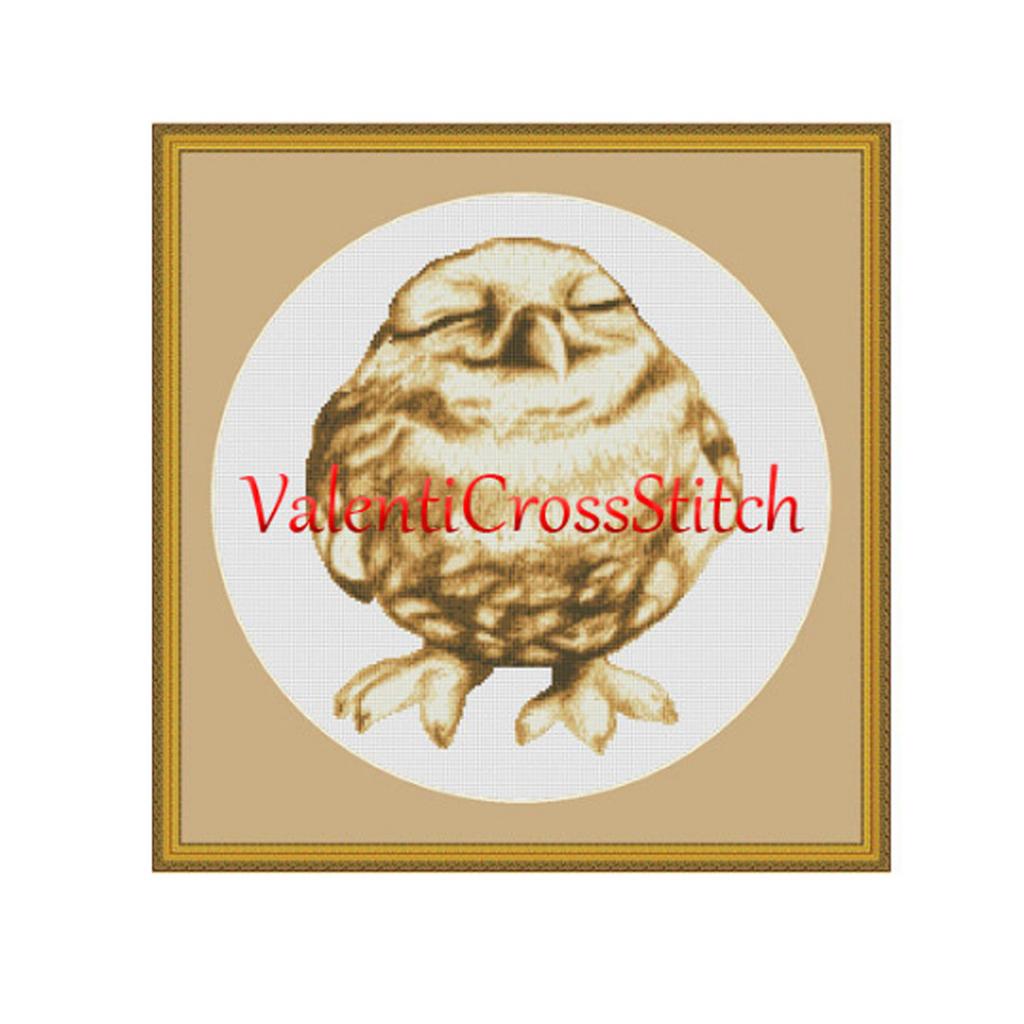 Смешная сова цвет сепия