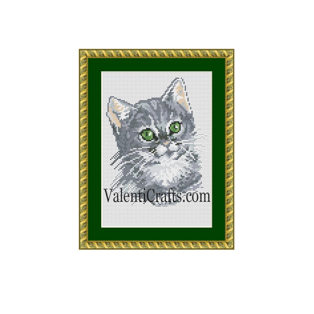 Серый котенок