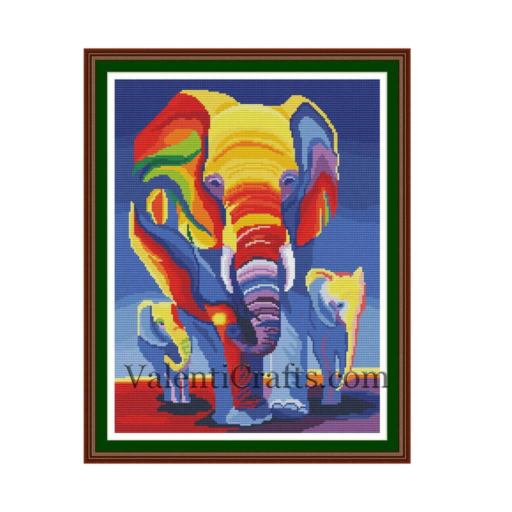 Разноцветные слоны