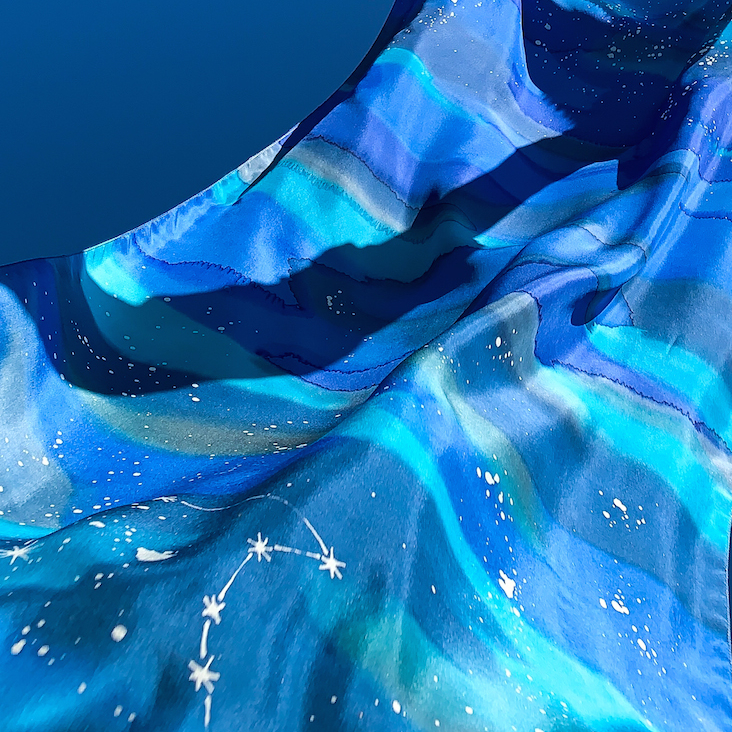 Шелковый шарф Созвездия Знак зодиака