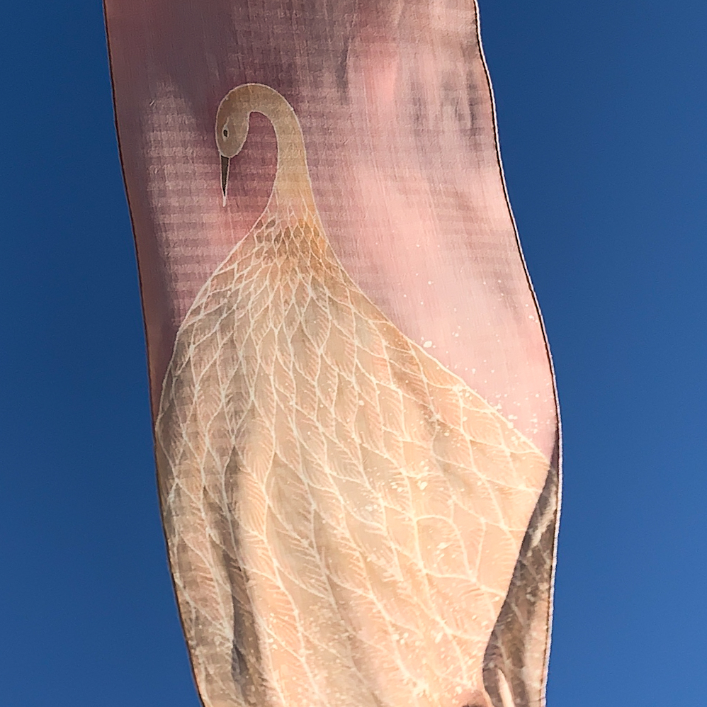 Шерстяной шарф Птица