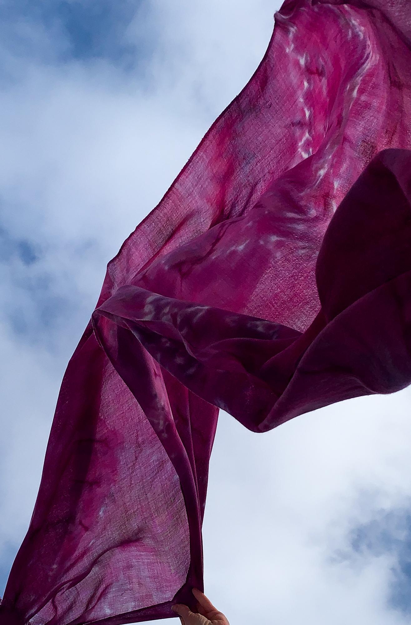 Шерстяной палантин "Ягодный"