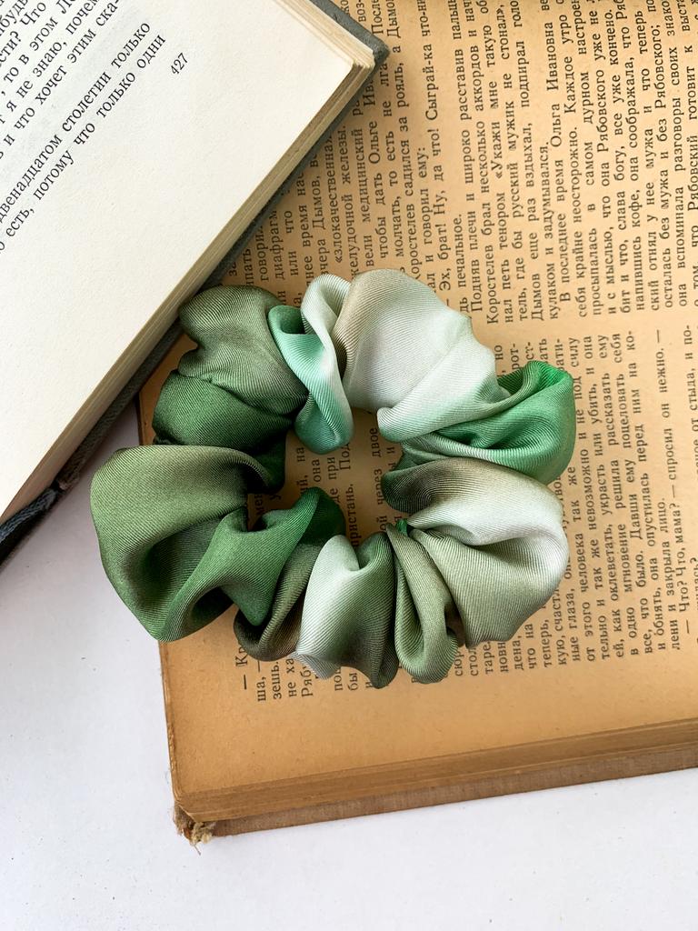 Шёлковая резинка для волос "Лес"