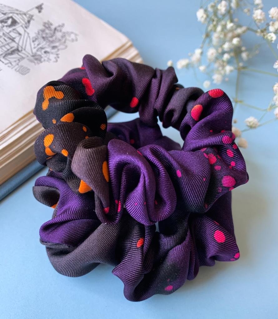 Шёлковая резинка для волос "Яркие звёзды"