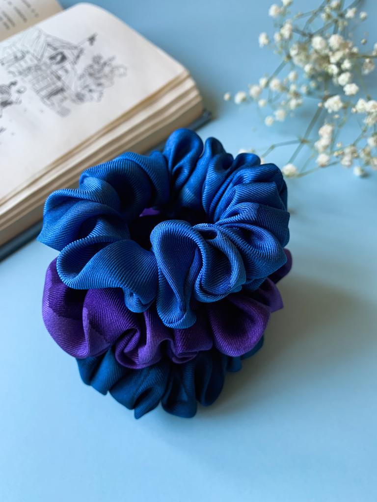 Шёлковая резинка для волос "Ночное небо "