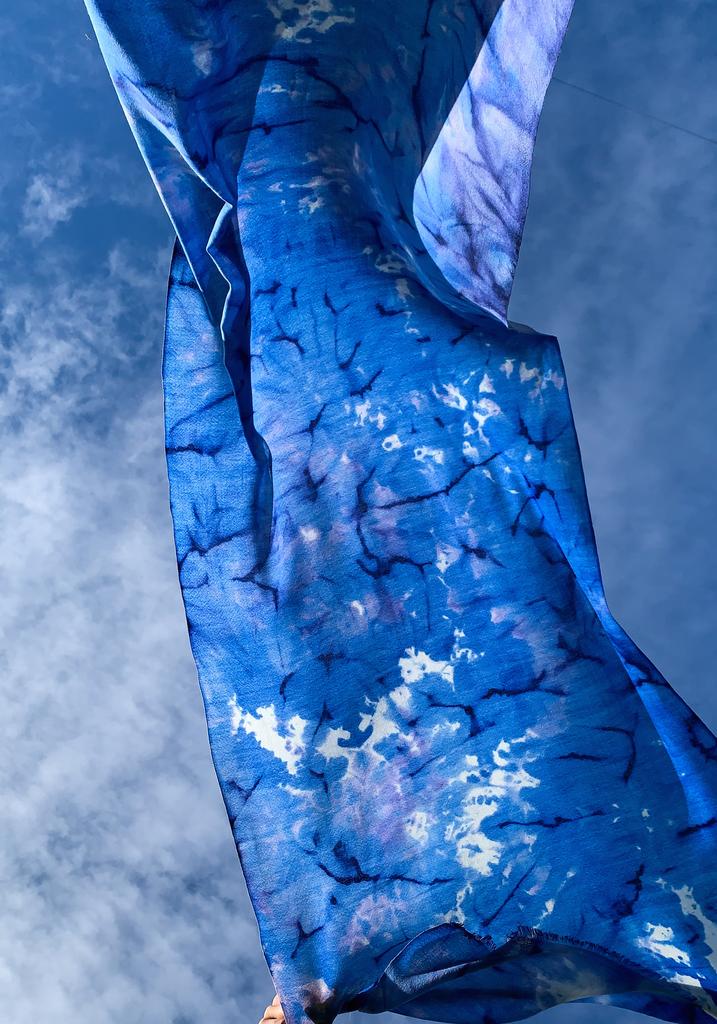 Синий шерстяной паланин