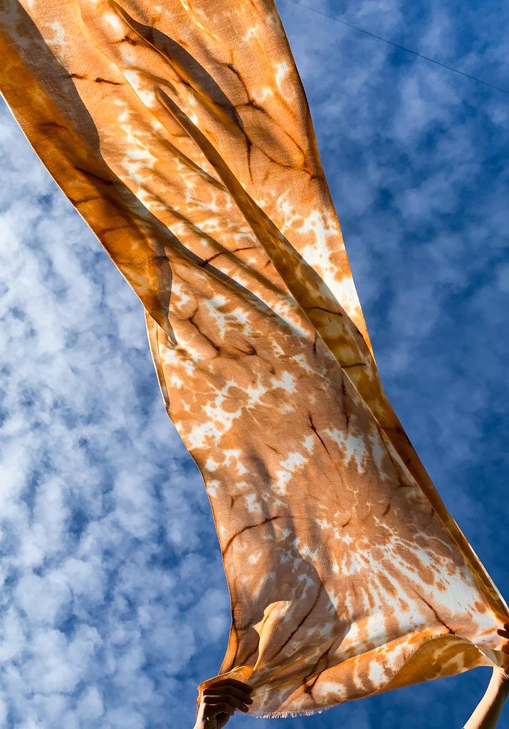 Палантин карамель шерстяной