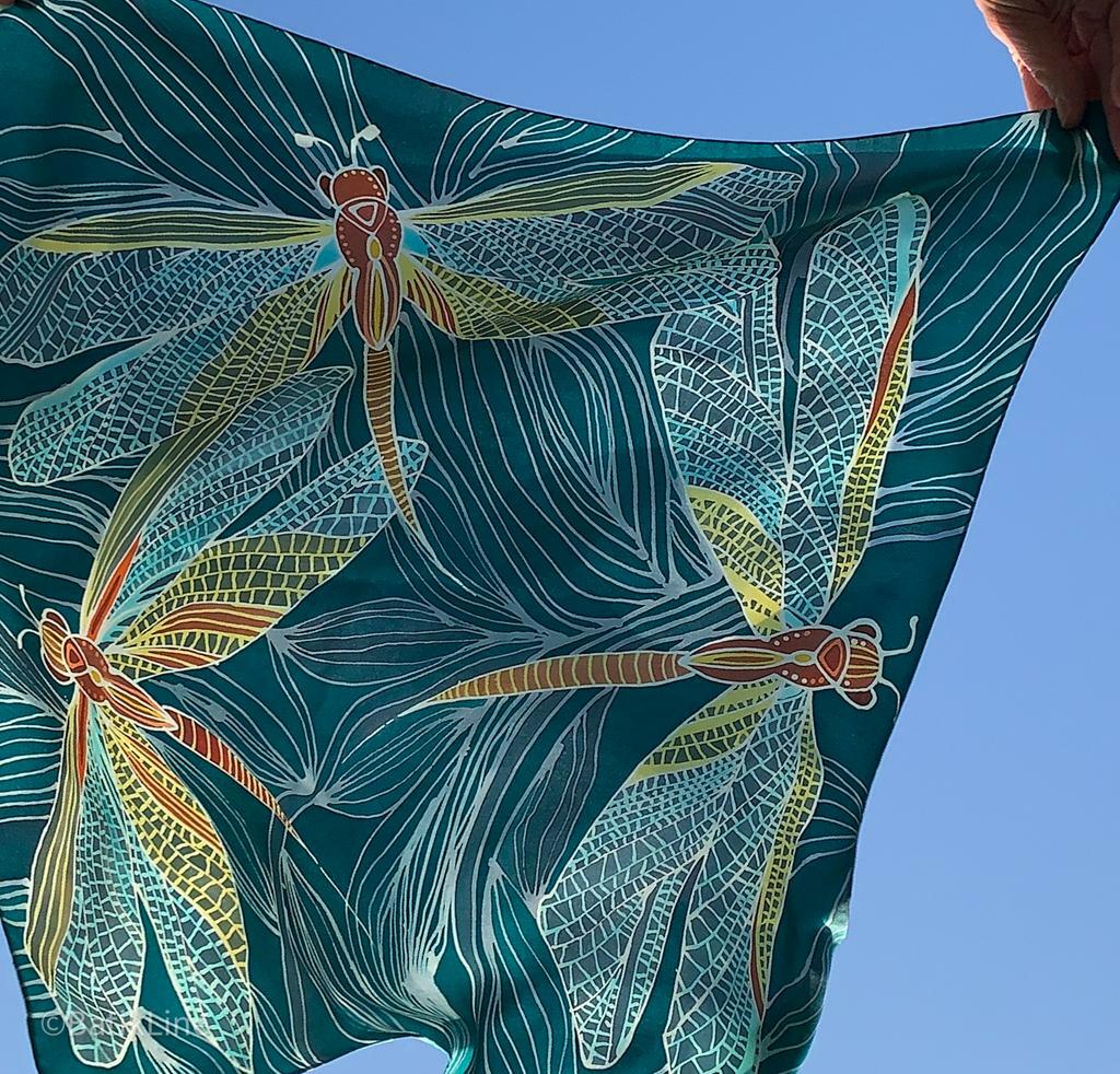 Шёлковый платок "Стрекозы”
