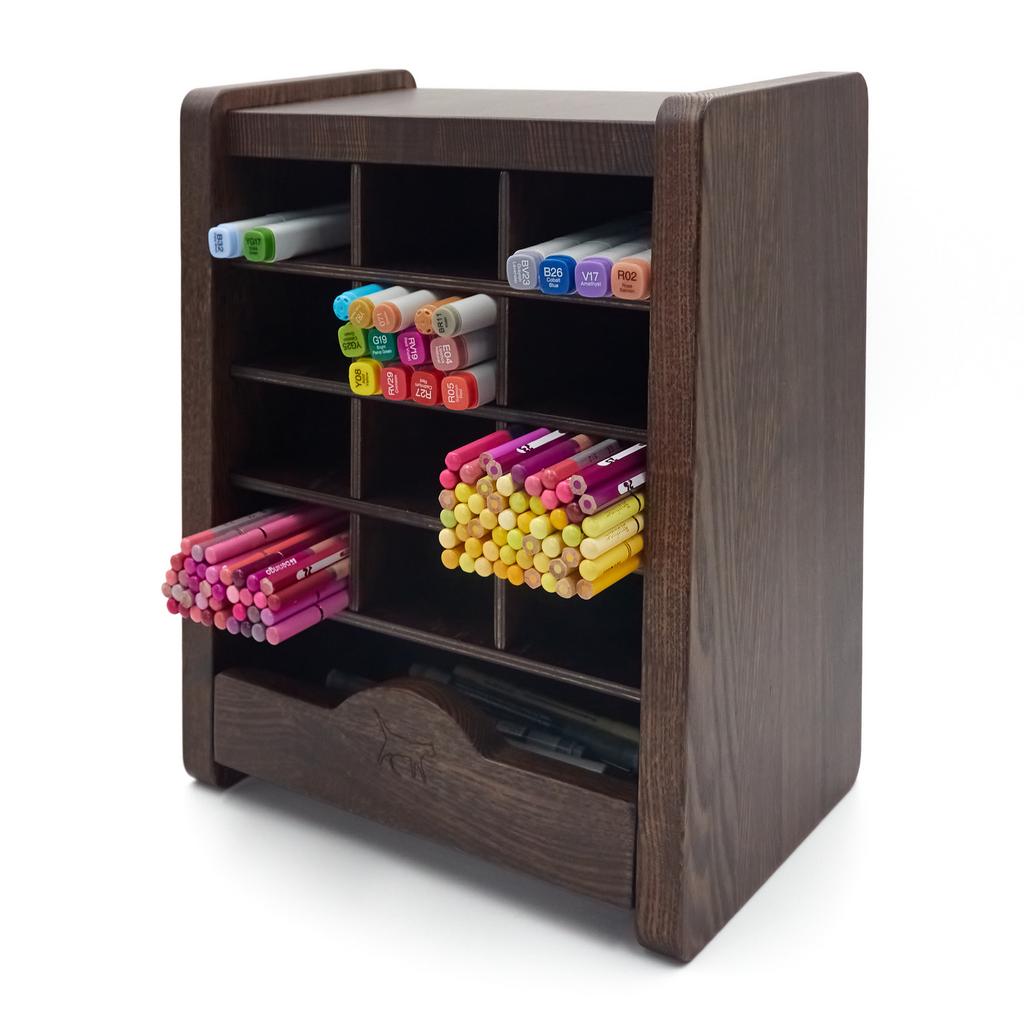 ОРГАНАЙЗЕР РАЗМЕР (S) ДЛЯ МАРКЕРОВ И КАРАНДАШЕЙ,  дуб/ясень