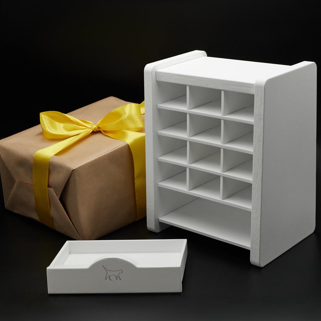 ОРГАНАЙЗЕР РАЗМЕР (S) ДЛЯ МАРКЕРОВ И КАРАНДАШЕЙ БЕЛЫЙ,  дуб/ясень