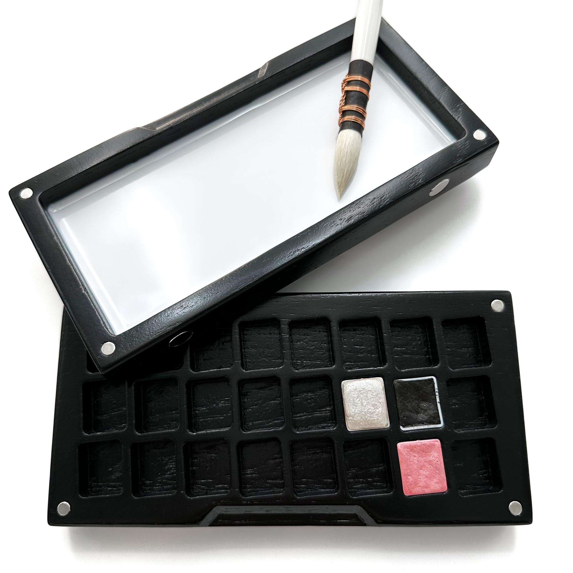 ПЕНАЛ ЧЕРНЫЙ НА 24 ПОЛУКЮВЕТЫ, дуб\ясень