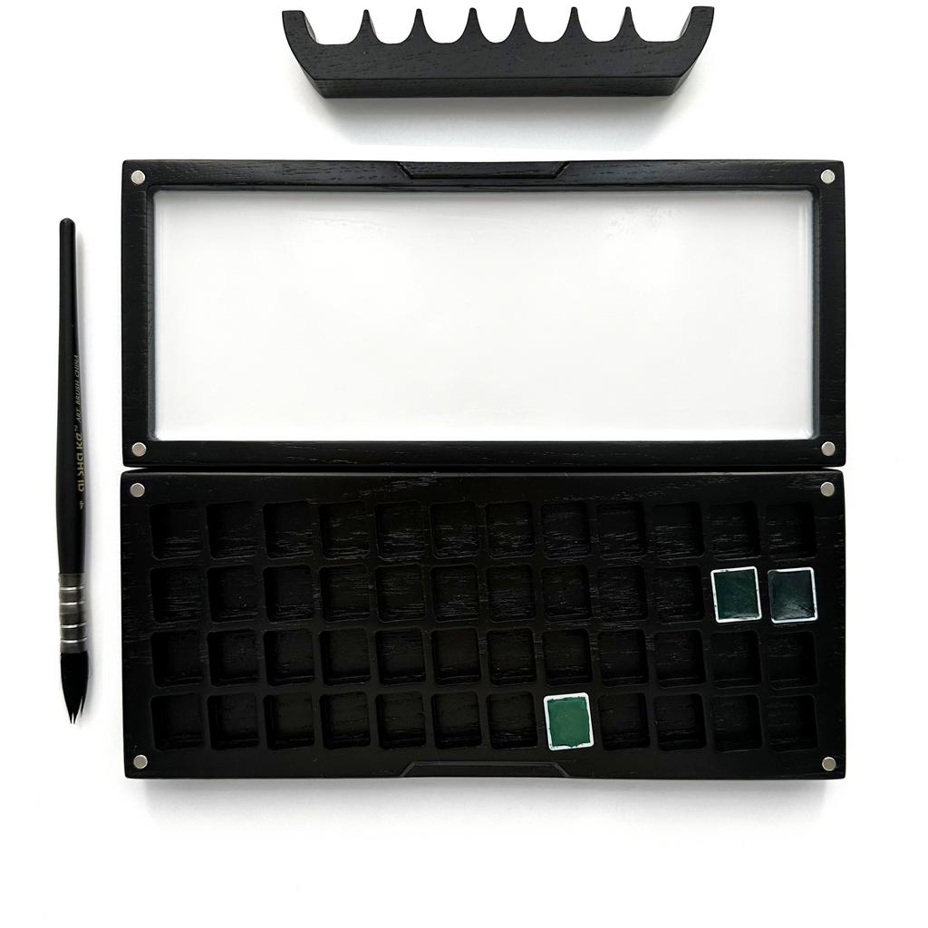 ПЕНАЛ ЧЕРНЫЙ НА 48 ПОЛУКЮВЕТ,  дуб/ясень