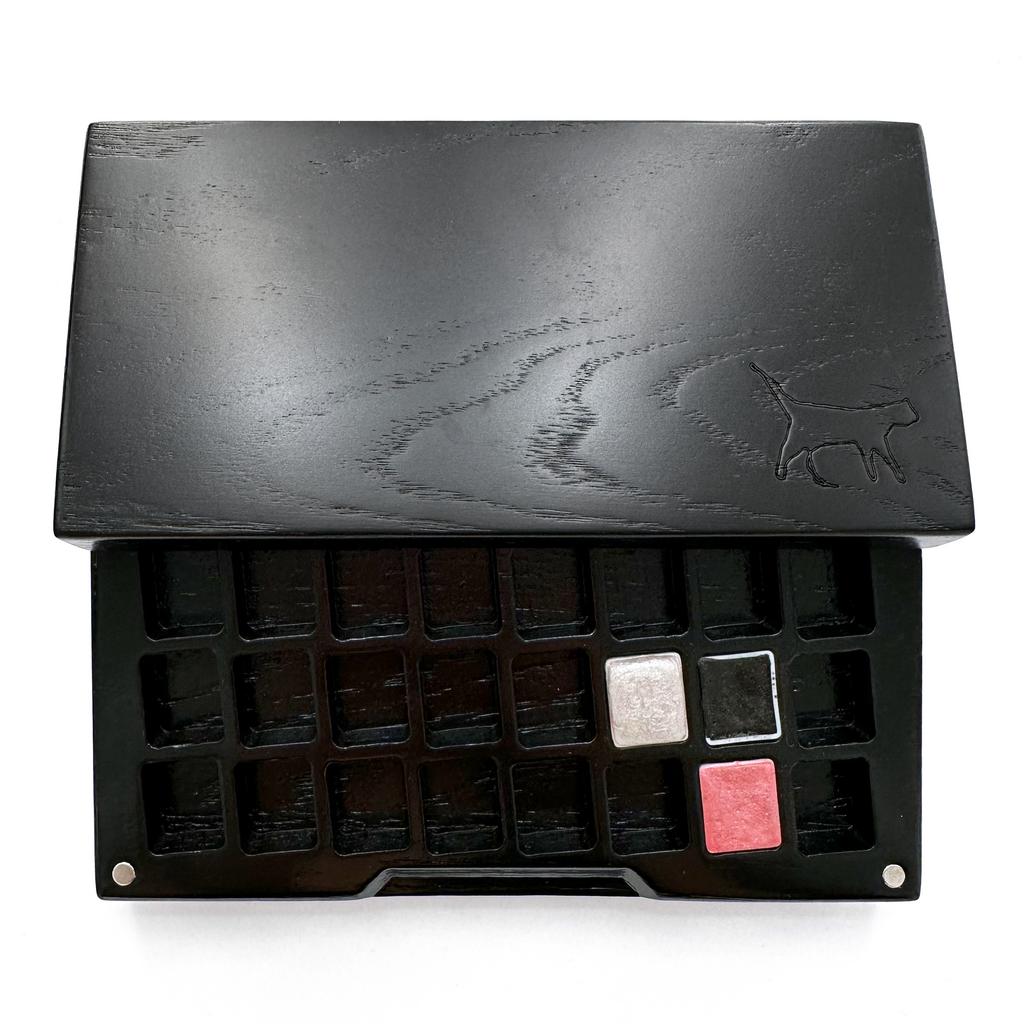 ПЕНАЛ ЧЕРНЫЙ НА 24 ПОЛУКЮВЕТЫ, дуб\ясень