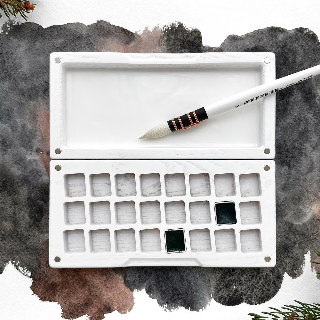 ПЕНАЛ БЕЛЫЙ НА 24 ПОЛУКЮВЕТЫ, дуб\ясень