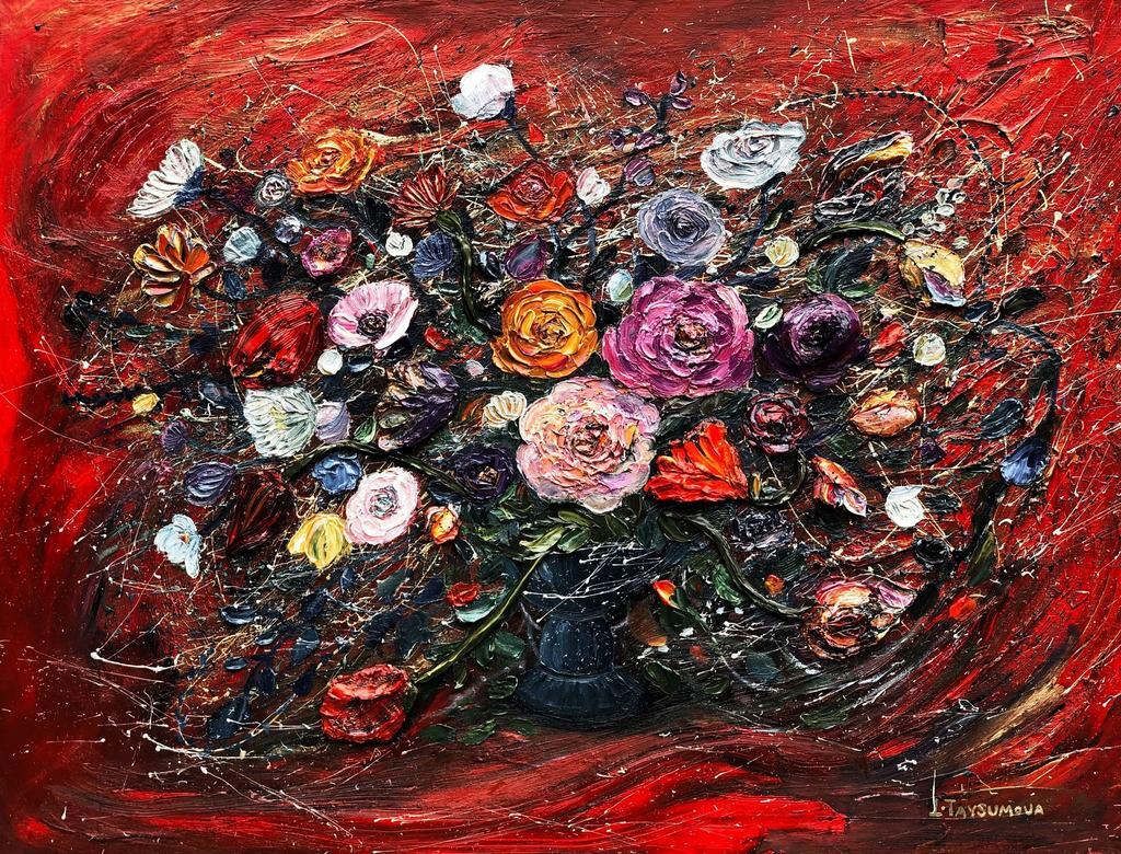 •  Red tulip /масло/холст