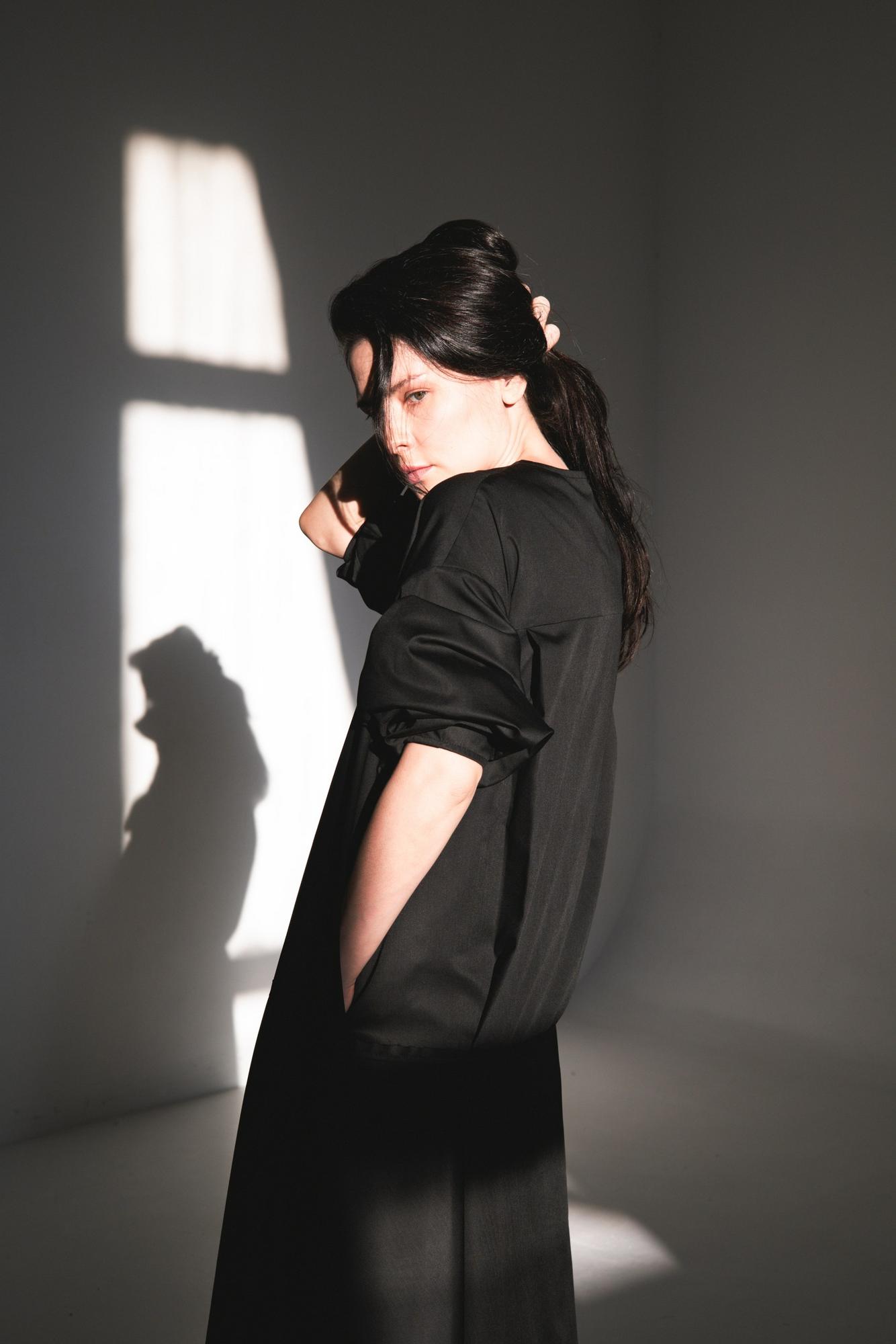 Платье "Манишка" черное