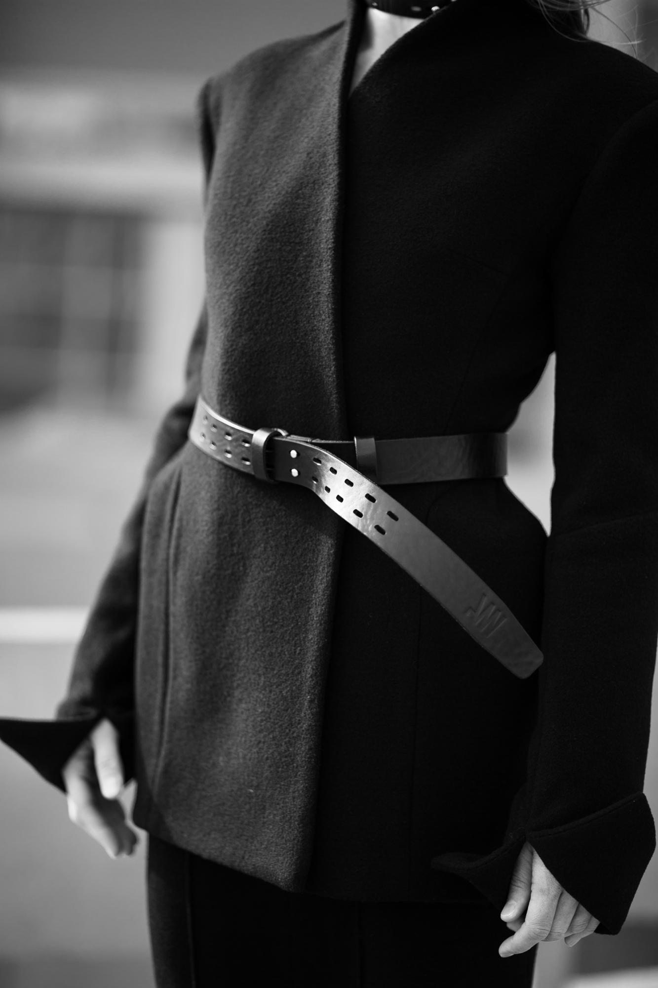 Жакет-пальто с боками черный