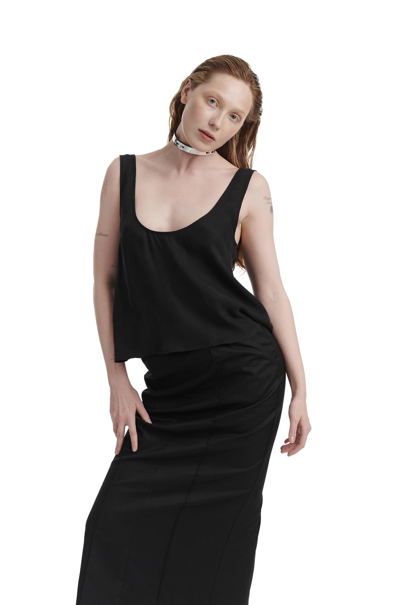 Юбка с отстрочками