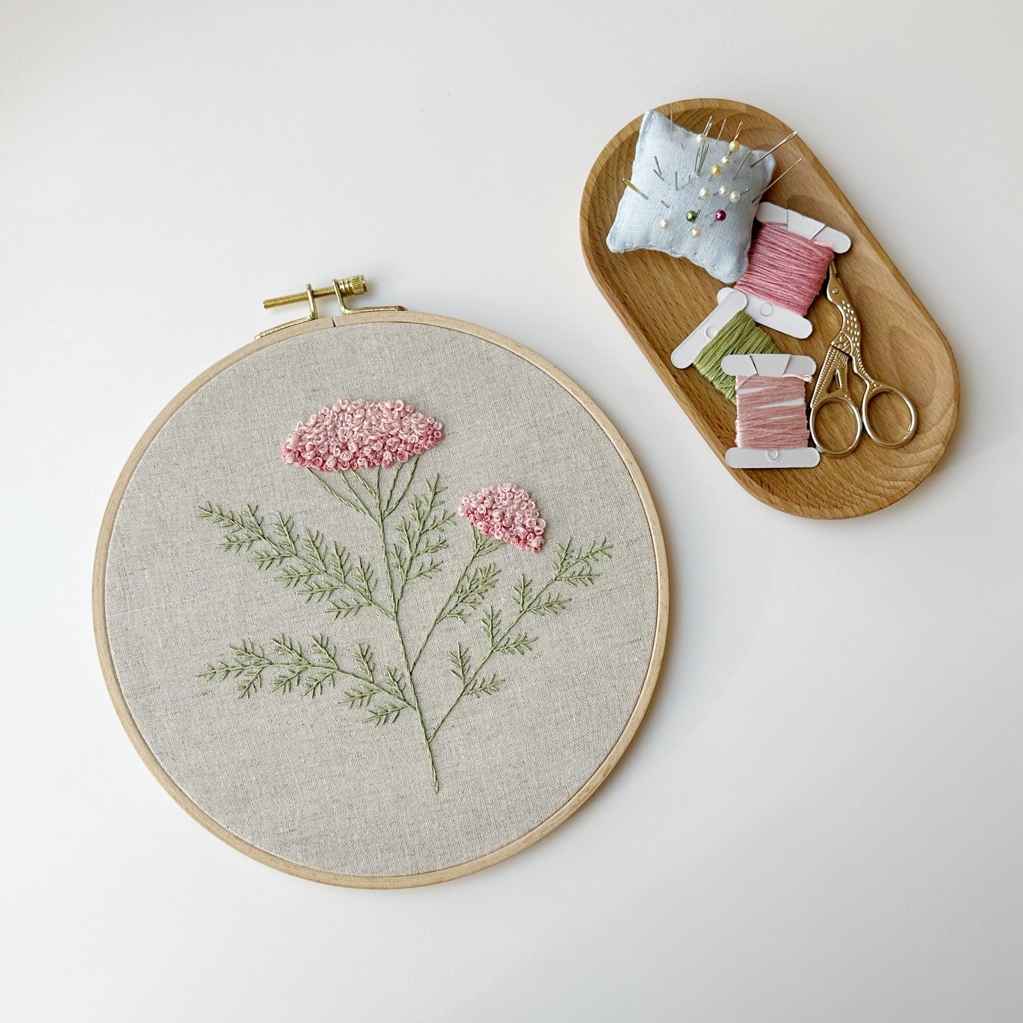 Схема для вышивки + видеоурок "Тысячелистник" для пялец 18 см. Уровень сложности: низкий