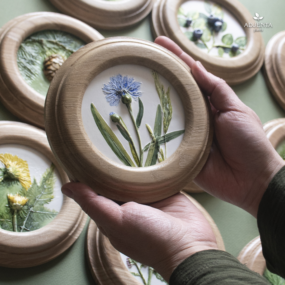 Барельефы в круглой раме