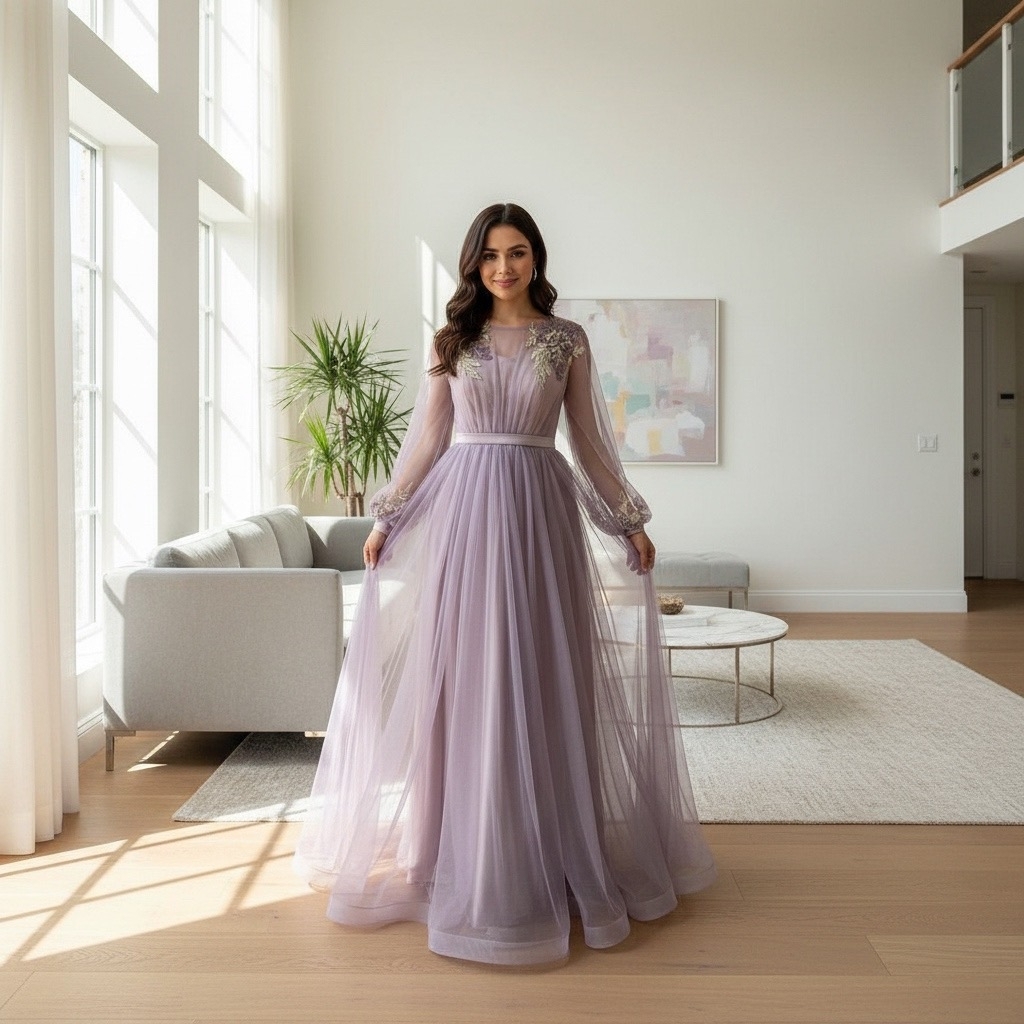 Фатиновое платье "Версавия"  в цвете Лаванда