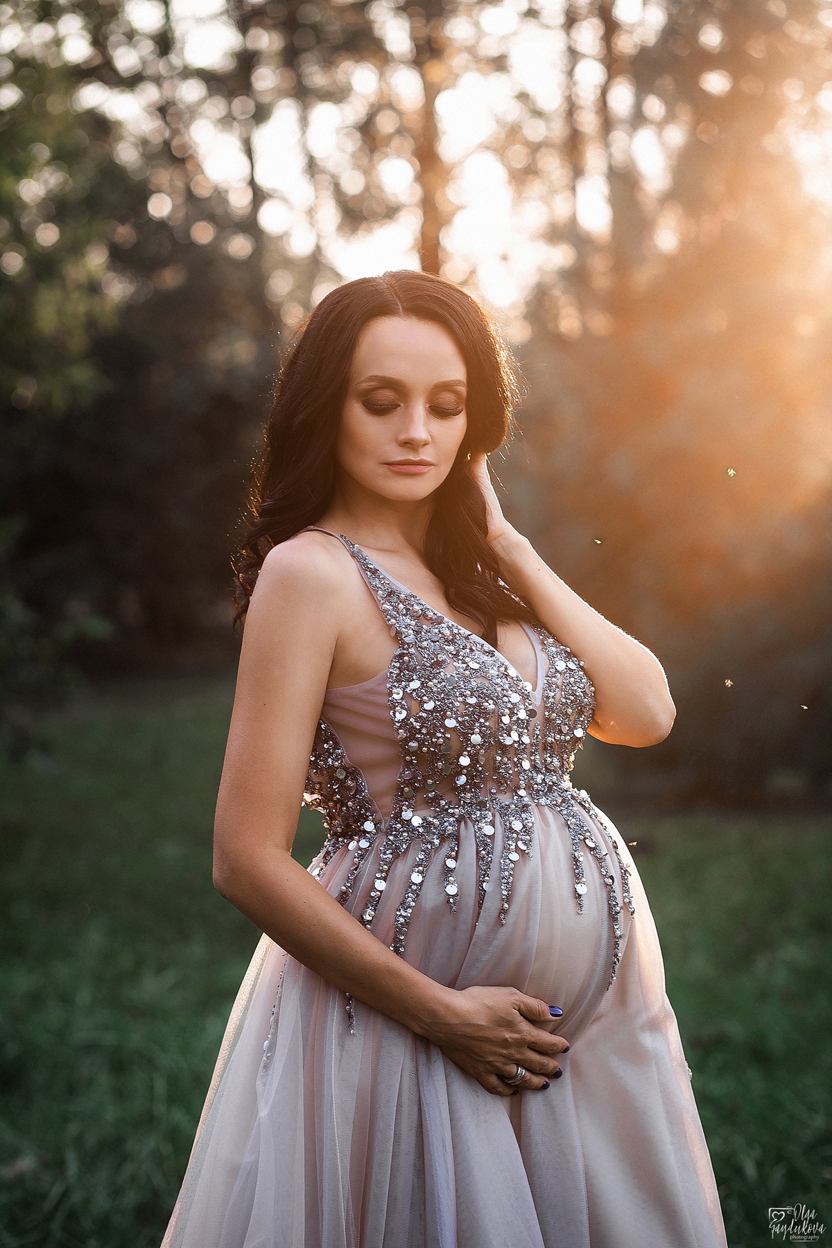 Платье для беременных "Эльза графит"