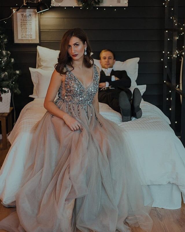 Вечернее платье  "Эльза графит"