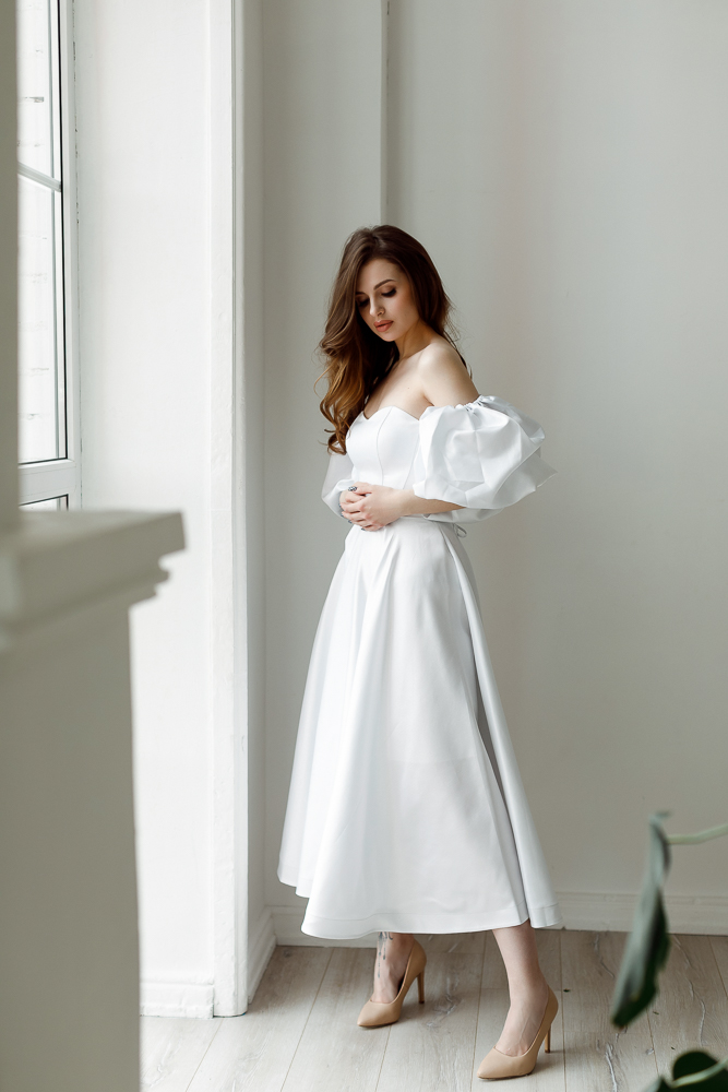 Свадебное платье миди "Алиса"