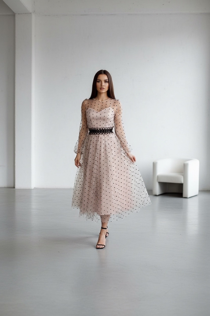 Коктейльное платье миди "Сюзанна"