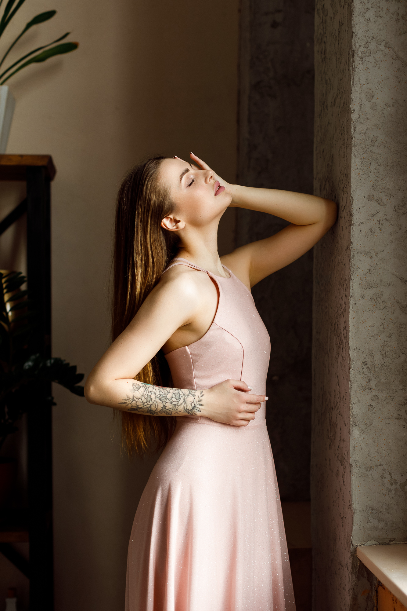 Вечернее платье "Лайма" пудра