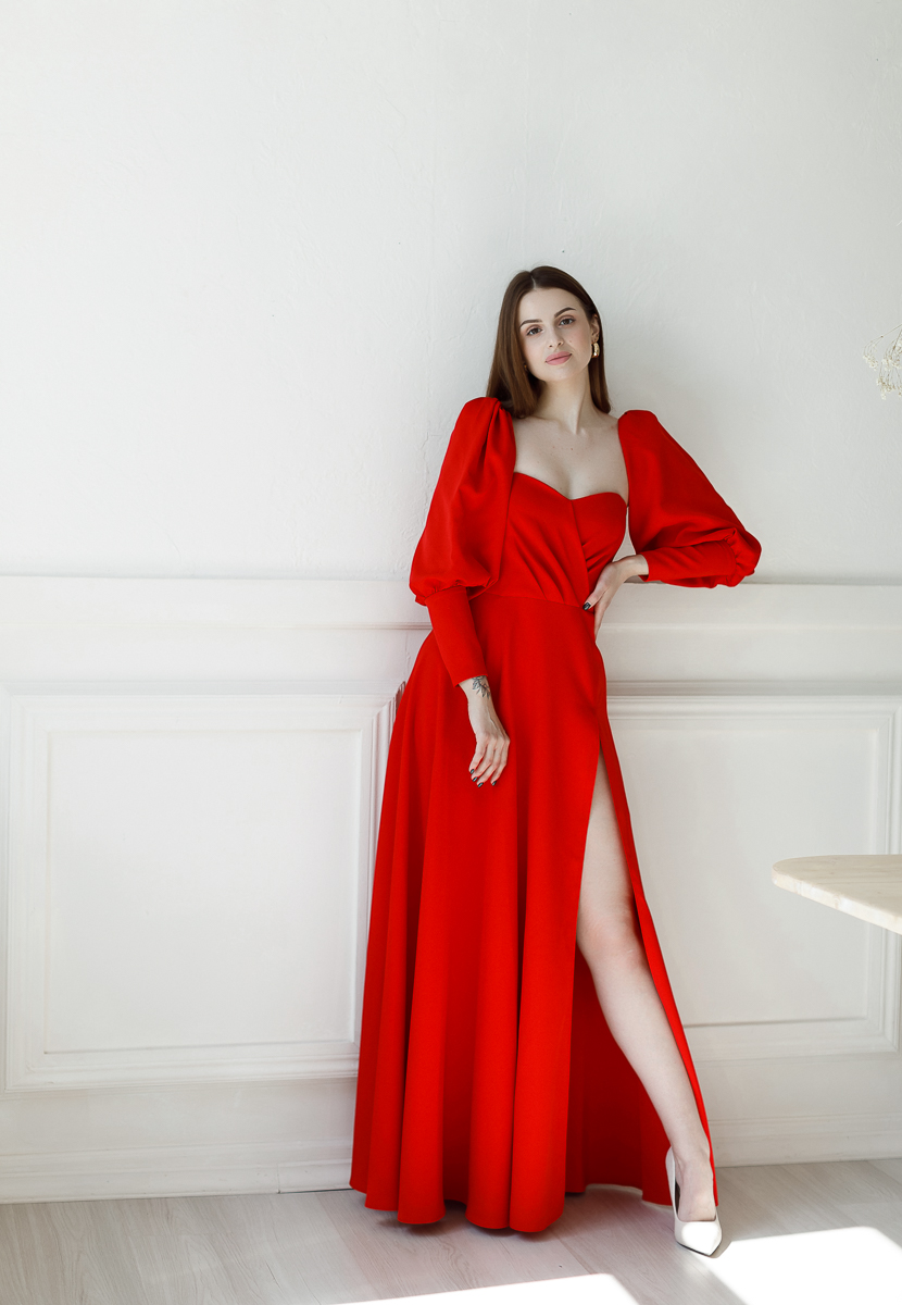 Вечернее платье макси "Беатриче" red