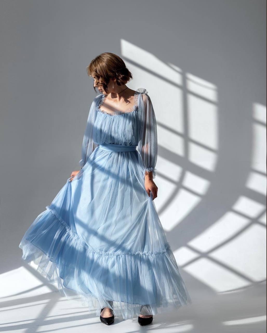 Фатиновое платье "Виолетта" небо