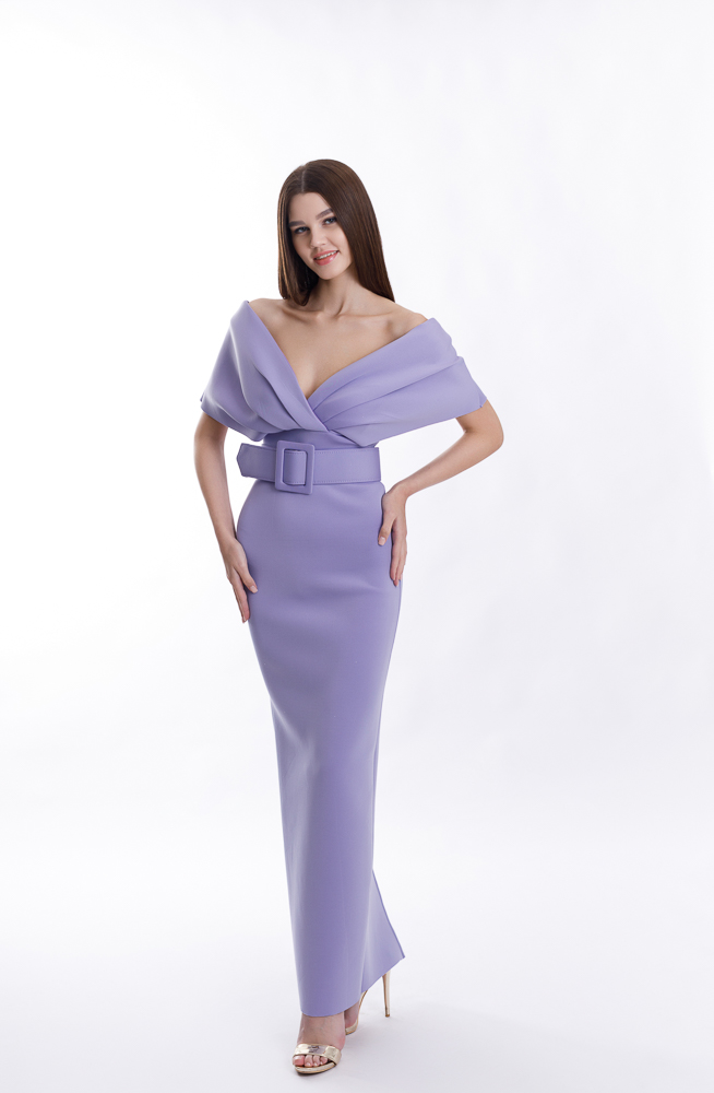 Вечернее платье макси "Лола" лаванда