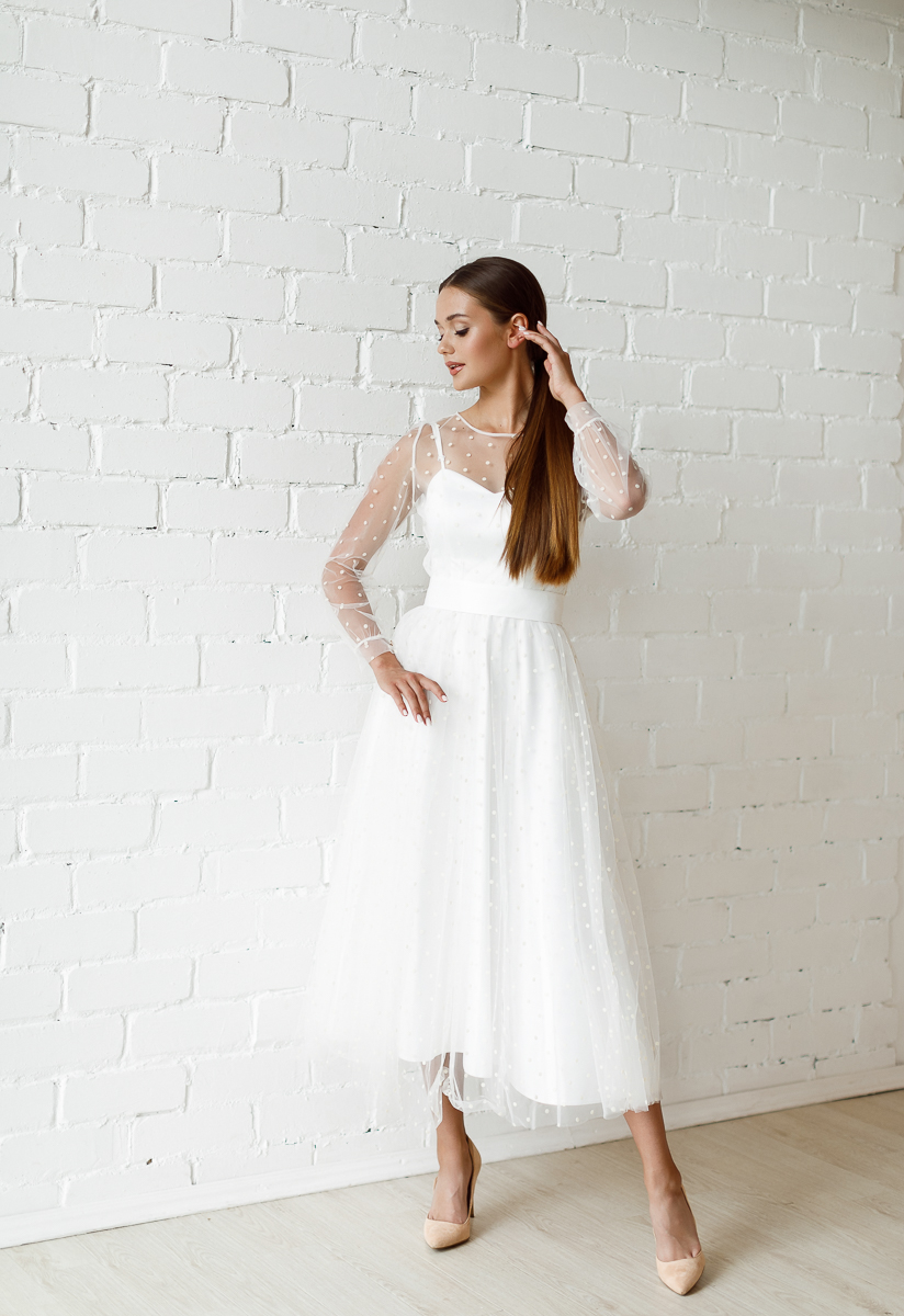 Свадебное платье миди "Полина2"